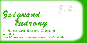 zsigmond mudrony business card